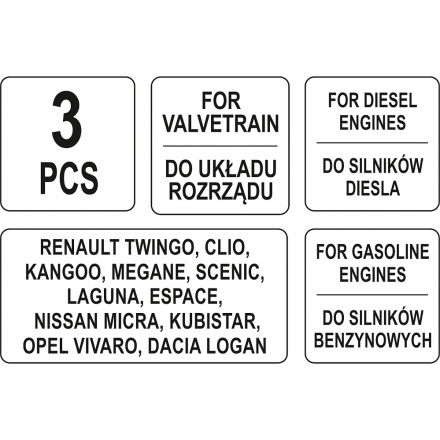 Sada na blokování rozvodových kol ,Renault,Nissan, YT-06014