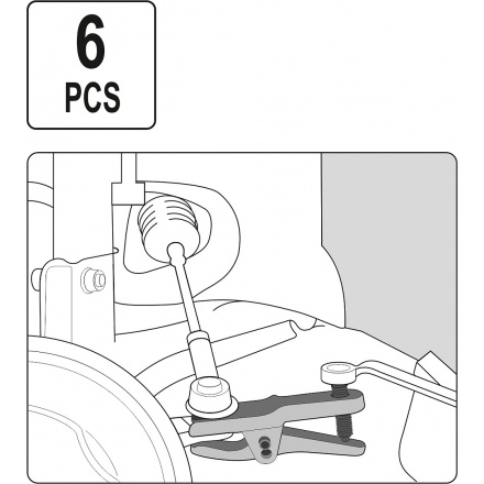 Sada stahováků táhel řízení 6ks, YT-06157