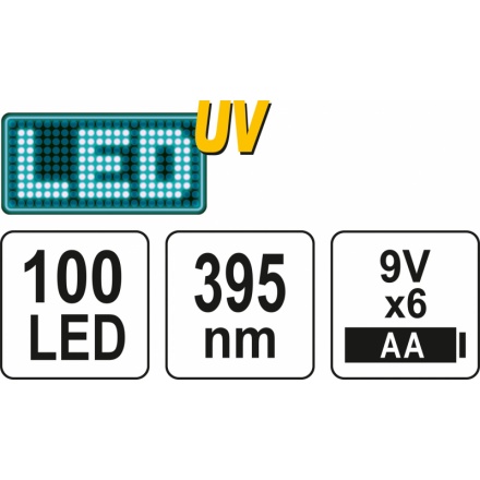 Sada UV lampy 100 LED + brýle, YT-08582