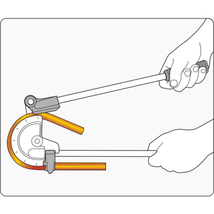 Ohybačka na trubky Al, Cu, 180°, pr. 23/32" - 18mm, YT-21846