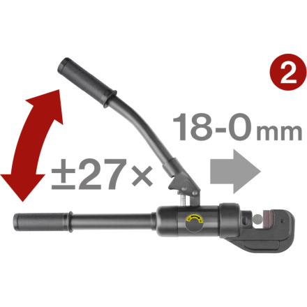 kleště štípací hydraulické pákové, rozsah střihu ⌀ 4-16mm, 430mm 4900172