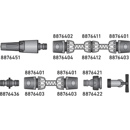 rychlospojka na hadici, 1/2", STOP ventil 8876402