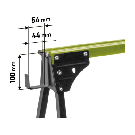 koza stavební skládací 1kus, nosnost 450kg, výška 76,5cm 956070