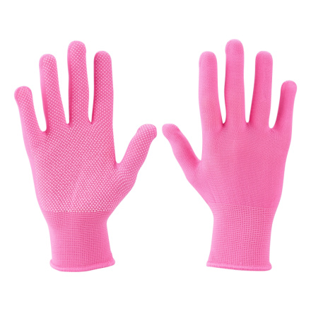rukavice z polyesteru s PVC terčíky na dlani, velikost 7" 99719