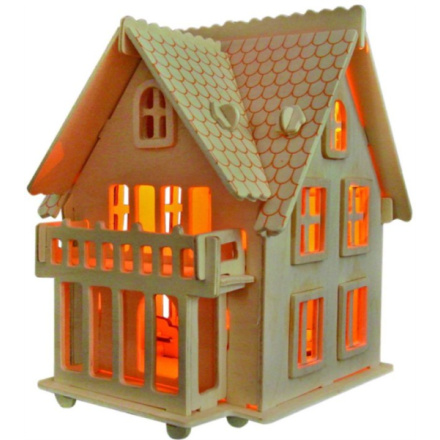 WOODEN TOY , WCK 3D puzzle Vila B 111541