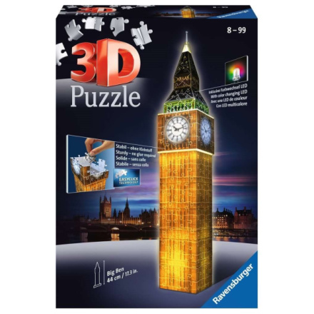 Svítící 3D puzzle Noční edice Big Ben 216 dílků 112310