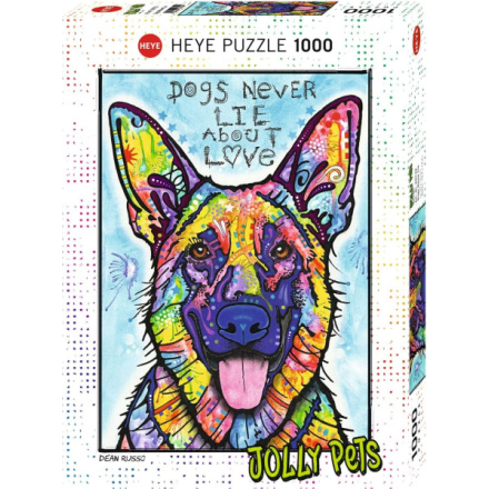 HEYE Puzzle Jolly Pets: Psi nikdy nelžou 1000 dílků 115518