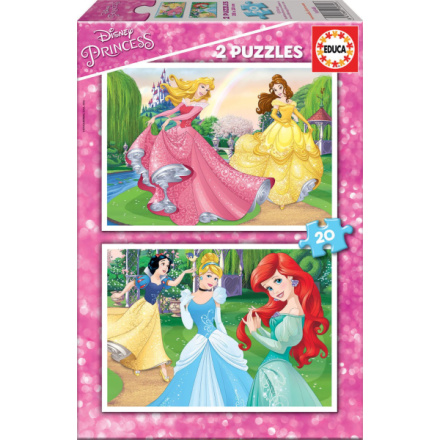 EDUCA Puzzle Disney princezny 2x20 dílků 115752