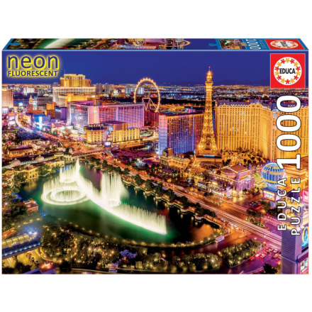 EDUCA Svítící puzzle Las Vegas 1000 dílků 115799