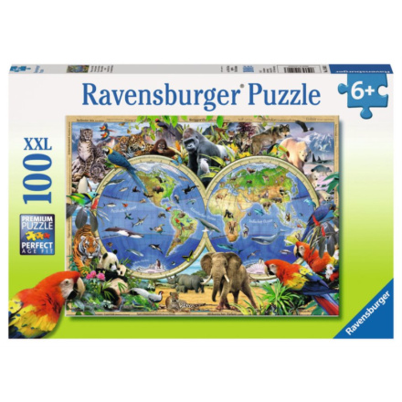 RAVENSBURGER Puzzle Svět divokých zvířat XXL 100 dílků 116152