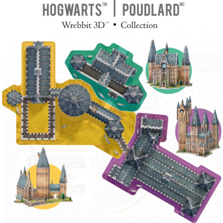 WREBBIT 3D puzzle Harry Potter: Bradavice, Astronomická věž 875 dílků 117322