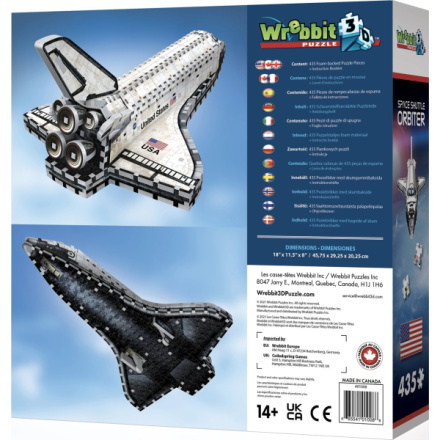 WREBBIT 3D puzzle Raketoplán Orbiter 435 dílků 117323