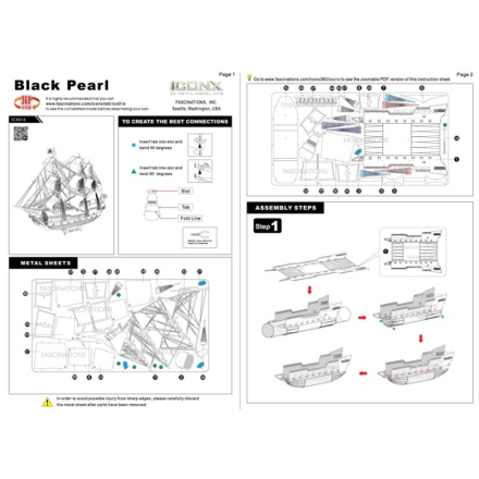 METAL EARTH 3D puzzle Black Pearl - Černá Perla (ICONX) 117367