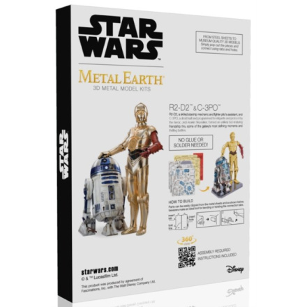 METAL EARTH 3D puzzle Star Wars: R2D2 a C-3PO (deluxe set) 118353