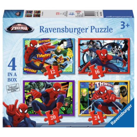 RAVENSBURGER Puzzle Spiderman 4v1 (12,16,20,24 dílků) 118504