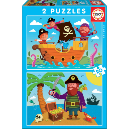 EDUCA Puzzle Piráti 2x20 dílků 118624