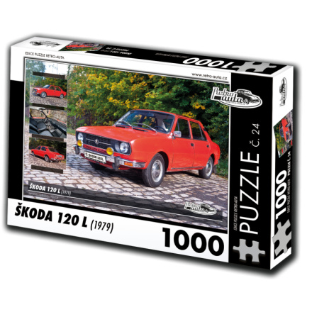 RETRO-AUTA Puzzle č. 24 Škoda 120 L (1979) 1000 dílků 120417