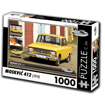 RETRO-AUTA Puzzle č. 36 Moskvič 412 (1974) 1000 dílků 120484