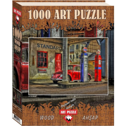 ART PUZZLE Dřevěné puzzle Čerpací stanice 1000 dílků 121934