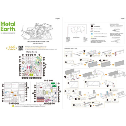 METAL EARTH 3D puzzle Freightliner 114SD Sněžný pluh 122044