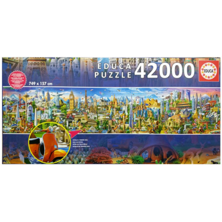 EDUCA Puzzle Kolem světa 42000 dílků 122245