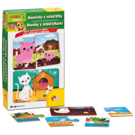 LISCIANI Baby puzzle Maminky s mláďátky 16x2 dílky 122663