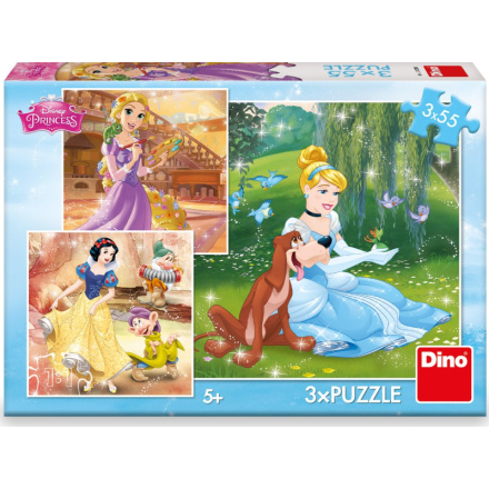 DINO Puzzle Disney princezny 3x55 dílků 122742