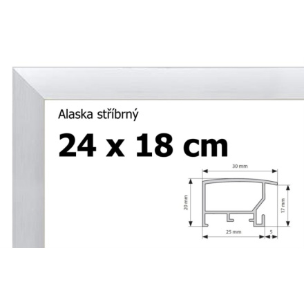BFHM Alaska hliníkový rám 24x18cm - stříbrný 123031
