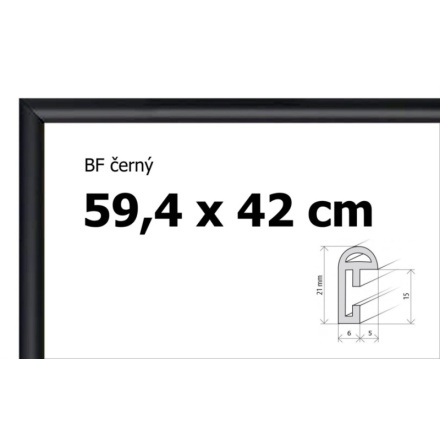 BFHM Plastový rám na puzzle 59,4x42cm A2 - černý 123047