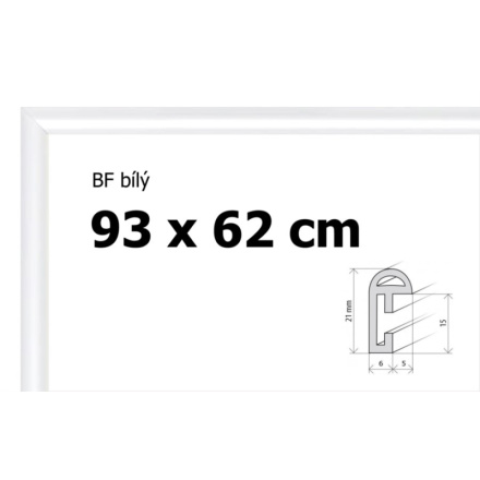 BFHM Plastový rám na puzzle 93x62cm - bílý 123052