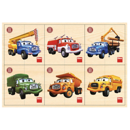 DINO Dřevěné puzzle Tatra 6x4 dílky 123501