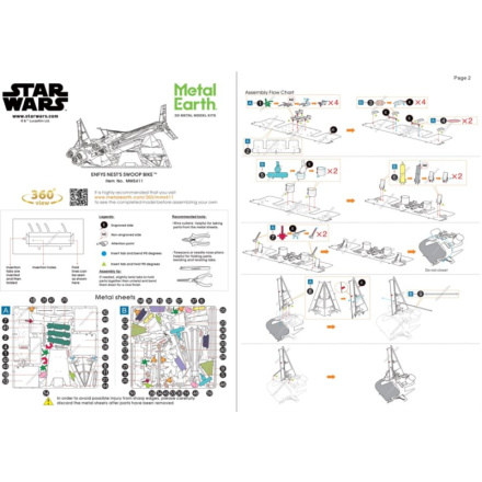 METAL EARTH 3D puzzle Star Wars: Enfys Nest's Swoop Bike 124024