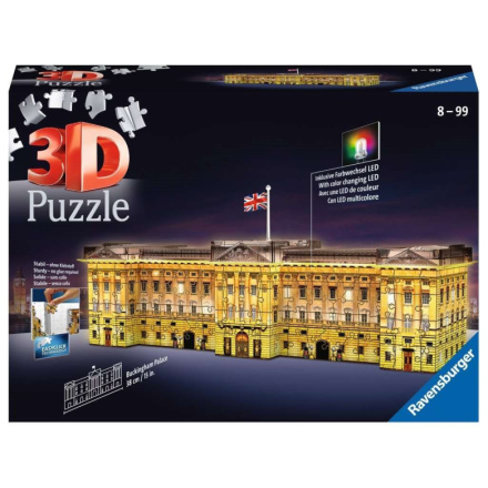 RAVENSBURGER Svítící 3D puzzle Noční edice Buckinghamský palác 216 dílků 125136