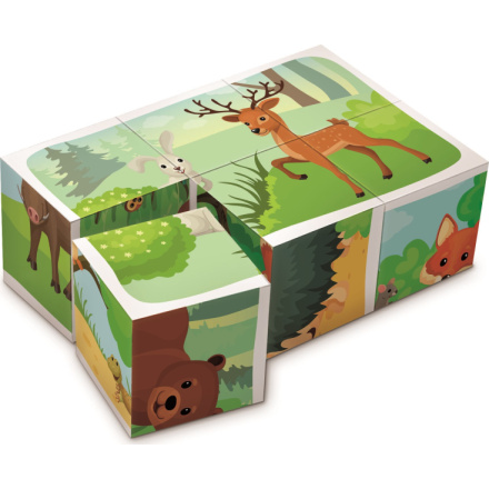 DINO Obrázkové kostky Lesní zvířátka, 6 kostek 125614