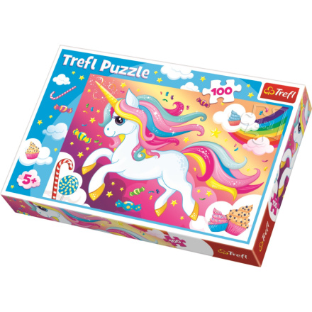 TREFL Puzzle Sladký jednorožec 100 dílků 125788