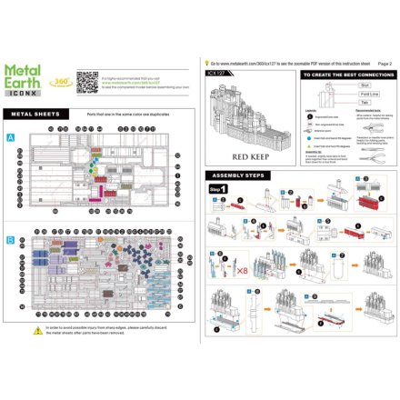 METAL EARTH 3D puzzle Hra o trůny: Red Keep (ICONX) 127133