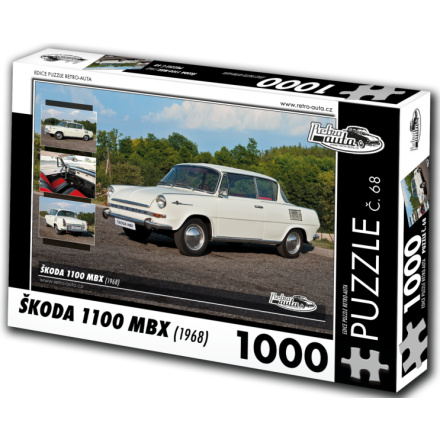 RETRO-AUTA Puzzle č. 68 Škoda 1100 MBX (1968) 1000 dílků 127282