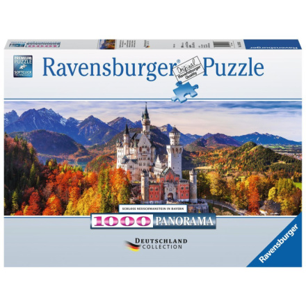 RAVENSBURGER Panoramatické puzzle Zámek Neuschwanstein 1000 dílků 128926