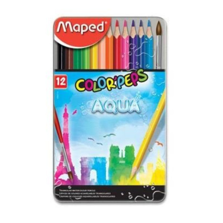 MAPED Pastelky Aqua Color'Peps 12ks + štětec 132040