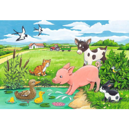 RAVENSBURGER Puzzle Zvířecí mláďata 2x12 dílků 132633