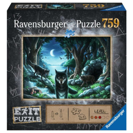 RAVENSBURGER Únikové EXIT puzzle Vlk 759 dílků 132714