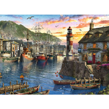 RAVENSBURGER Puzzle Východ slunce v přístavu 500 dílků 132726