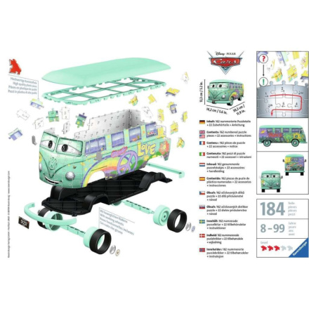 RAVENSBURGER 3D puzzle Autobus Cars: Fillmore 162 dílků 133387