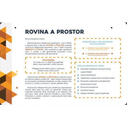 MAGFORMERS Geometrie 2: Rovina a prostor - box 43 dílků 133476