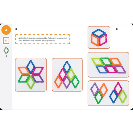 MAGFORMERS Geometrie 2: Rovina a prostor - box 43 dílků 133476