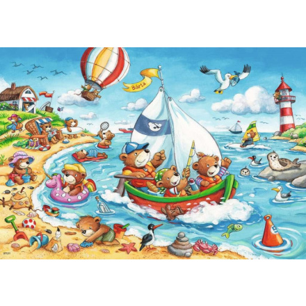 RAVENSBURGER Puzzle Prázdniny u moře 2x24 dílků 133744