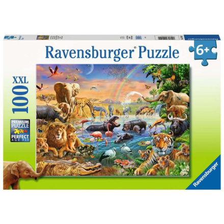 RAVENSBURGER Puzzle Zvířata u napajedla XXL 100 dílků 133933