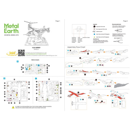 METAL EARTH 3D puzzle V-22 Osprey 134360