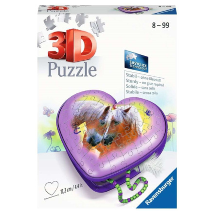 RAVENSBURGER 3D puzzle Srdce Koně 54 dílků 134474