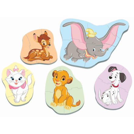 EDUCA Baby puzzle Disney zvířata 2, 5v1 (3-5 dílků) 134589